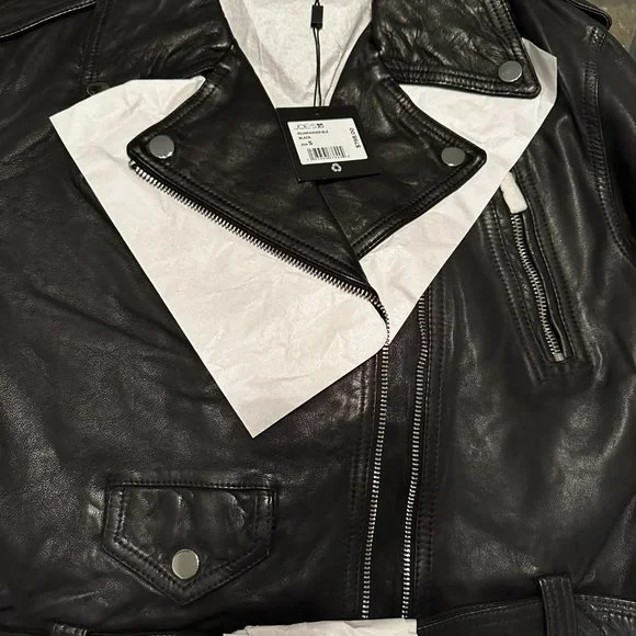 Joe's The Payton Black Leather Biker Jacket - Picture 4 of 4
